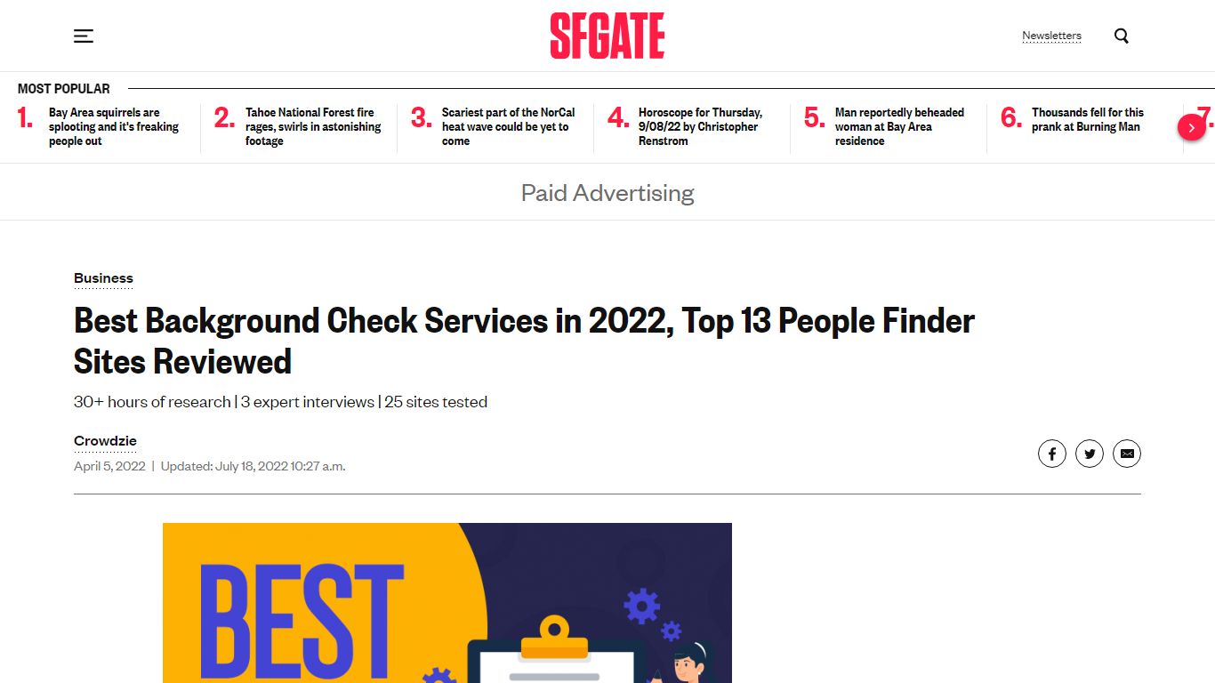 Background Check Services: Top 13 Sites to Search Criminal Records - SFGATE